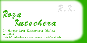 roza kutschera business card